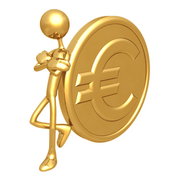 Attitude Lean Gold Euro Coin
